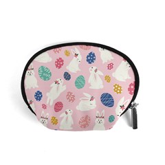 Cute Bunnies Easter Eggs Seamless Pattern Accessory Pouch (small)