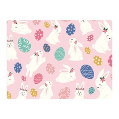 Cute Bunnies Easter Eggs Seamless Pattern Double Sided Flano Blanket (mini)  by Jancukart