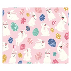 Cute Bunnies Easter Eggs Seamless Pattern Double Sided Flano Blanket (small) 