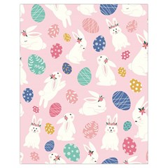 Cute Bunnies Easter Eggs Seamless Pattern Drawstring Bag (small) by Jancukart