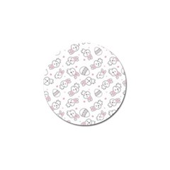 Cute Pattern With Easter Bunny Egg Golf Ball Marker (10 Pack)