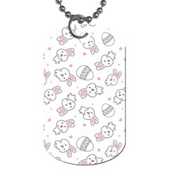 Cute Pattern With Easter Bunny Egg Dog Tag (two Sides) by Jancukart