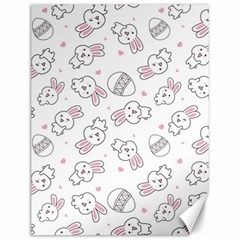 Cute Pattern With Easter Bunny Egg Canvas 12  X 16 