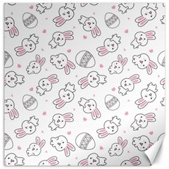 Cute Pattern With Easter Bunny Egg Canvas 16  X 16 