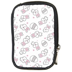 Cute Pattern With Easter Bunny Egg Compact Camera Leather Case