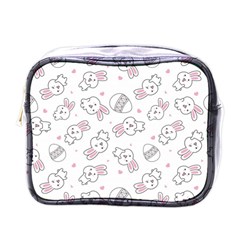 Cute Pattern With Easter Bunny Egg Mini Toiletries Bag (one Side)