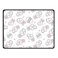 Cute Pattern With Easter Bunny Egg Fleece Blanket (small) by Jancukart