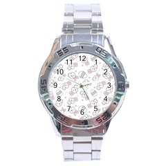 Cute Pattern With Easter Bunny Egg Stainless Steel Analogue Watch