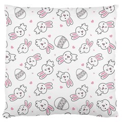 Cute Pattern With Easter Bunny Egg Large Cushion Case (one Side)