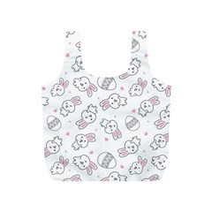 Cute Pattern With Easter Bunny Egg Full Print Recycle Bag (s) by Jancukart