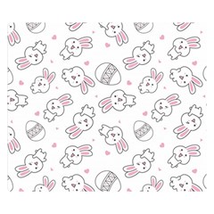 Cute Pattern With Easter Bunny Egg Double Sided Flano Blanket (small) 