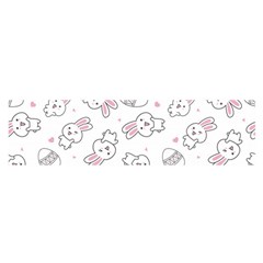 Cute Pattern With Easter Bunny Egg Oblong Satin Scarf (16  X 60 )