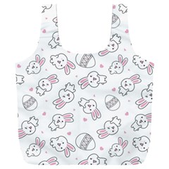 Cute Pattern With Easter Bunny Egg Full Print Recycle Bag (xxl) by Jancukart