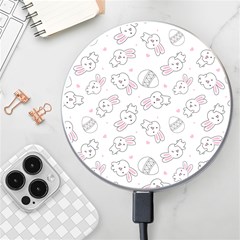 Cute Pattern With Easter Bunny Egg Wireless Charger