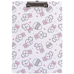 Cute Pattern With Easter Bunny Egg A4 Clipboard