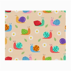 Seamless Pattern Cute Snail With Flower Leaf Small Glasses Cloth by Jancukart