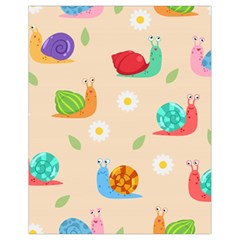 Seamless Pattern Cute Snail With Flower Leaf Drawstring Bag (small)