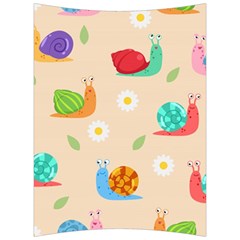 Seamless Pattern Cute Snail With Flower Leaf Back Support Cushion by Jancukart