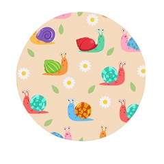 Seamless Pattern Cute Snail With Flower Leaf Mini Round Pill Box (pack Of 3) by Jancukart