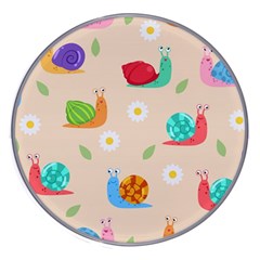 Seamless Pattern Cute Snail With Flower Leaf Wireless Charger by Jancukart