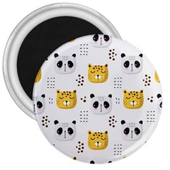 Seamless Pattern Cute Animals 3  Magnets