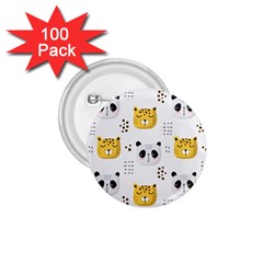 Seamless Pattern Cute Animals 1 75  Buttons (100 Pack) 