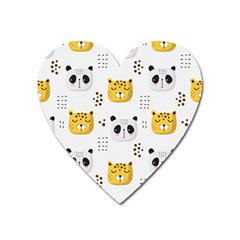 Seamless Pattern Cute Animals Heart Magnet by Jancukart