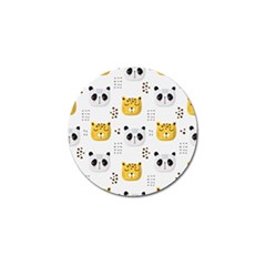 Seamless Pattern Cute Animals Golf Ball Marker (4 Pack)