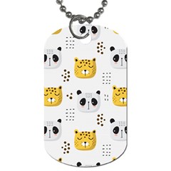 Seamless Pattern Cute Animals Dog Tag (two Sides)