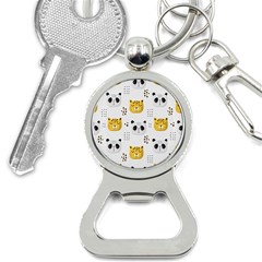 Seamless Pattern Cute Animals Bottle Opener Key Chain by Jancukart