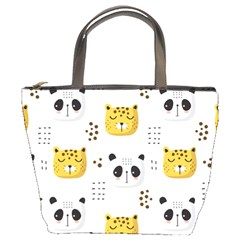 Seamless Pattern Cute Animals Bucket Bag