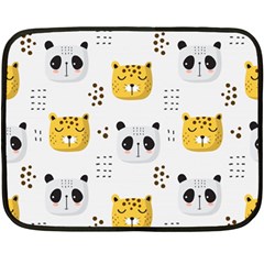 Seamless Pattern Cute Animals Double Sided Fleece Blanket (mini) 