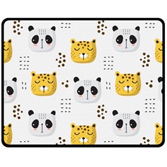 Seamless Pattern Cute Animals Fleece Blanket (medium) 