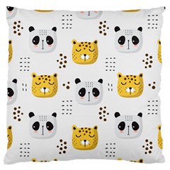 Seamless Pattern Cute Animals Large Cushion Case (two Sides) by Jancukart