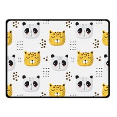 Seamless Pattern Cute Animals Double Sided Fleece Blanket (small) 