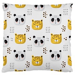 Seamless Pattern Cute Animals Large Flano Cushion Case (two Sides)