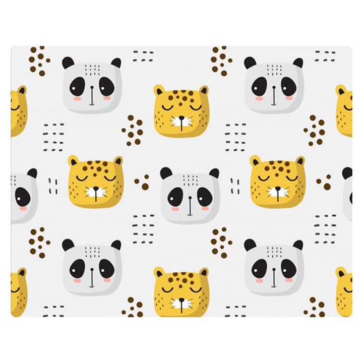 Seamless Pattern Cute Animals Double Sided Flano Blanket (Medium) 