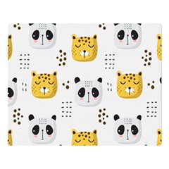 Seamless Pattern Cute Animals Double Sided Flano Blanket (large) 