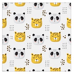 Seamless Pattern Cute Animals Square Satin Scarf (36  X 36 )