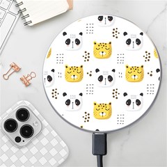 Seamless Pattern Cute Animals Wireless Charger