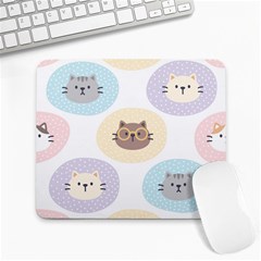 Cute Cat Seamless Pattern Background Large Mousepads by Jancukart