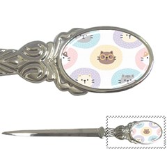 Cute Cat Seamless Pattern Background Letter Opener by Jancukart