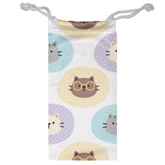 Cute Cat Seamless Pattern Background Jewelry Bag