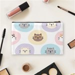 Cute Cat Seamless Pattern Background Cosmetic Bag (Medium) Back