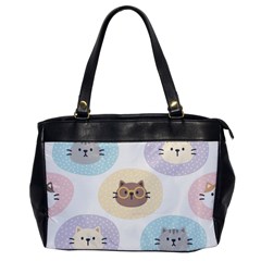 Cute Cat Seamless Pattern Background Oversize Office Handbag