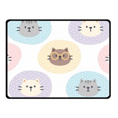 Cute Cat Seamless Pattern Background Fleece Blanket (small) by Jancukart