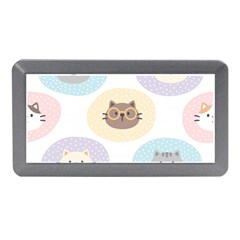 Cute Cat Seamless Pattern Background Memory Card Reader (mini) by Jancukart