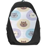 Cute Cat Seamless Pattern Background Backpack Bag Front