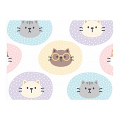 Cute Cat Seamless Pattern Background Double Sided Flano Blanket (mini) 