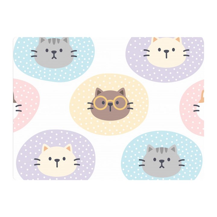 Cute Cat Seamless Pattern Background Double Sided Flano Blanket (Mini) 